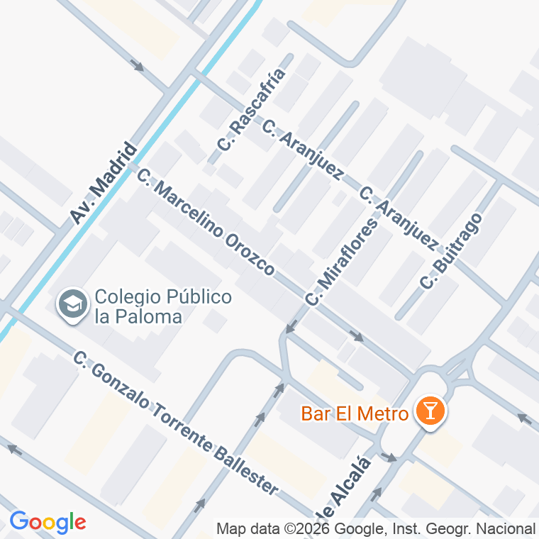 Código postal de Calle Marcelino Orozco en Azuqueca de Henares