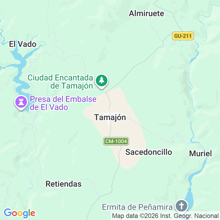 Código postal de Tamajon en Guadalajara