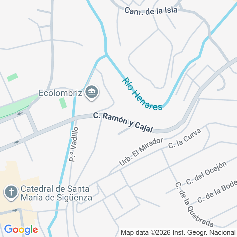 Código postal de Calle Ramon y Cajal en Siguenza