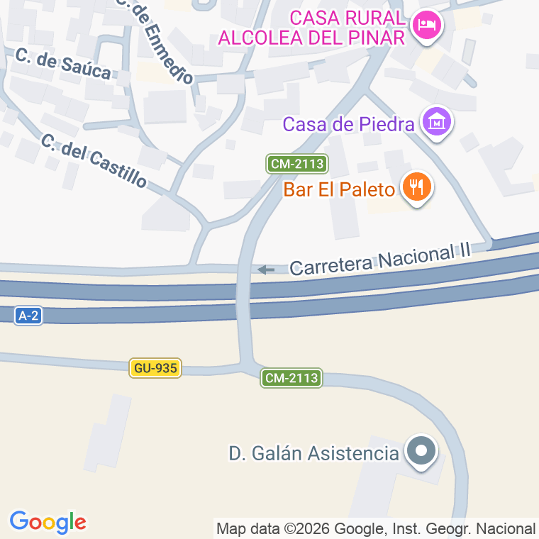 Código postal de Calle Carretera N Ii en Alcolea del Pinar