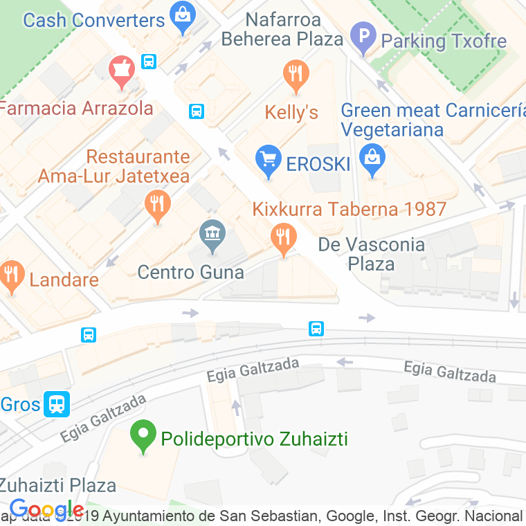Código Postal calle Gloria en Donostia-San Sebastian