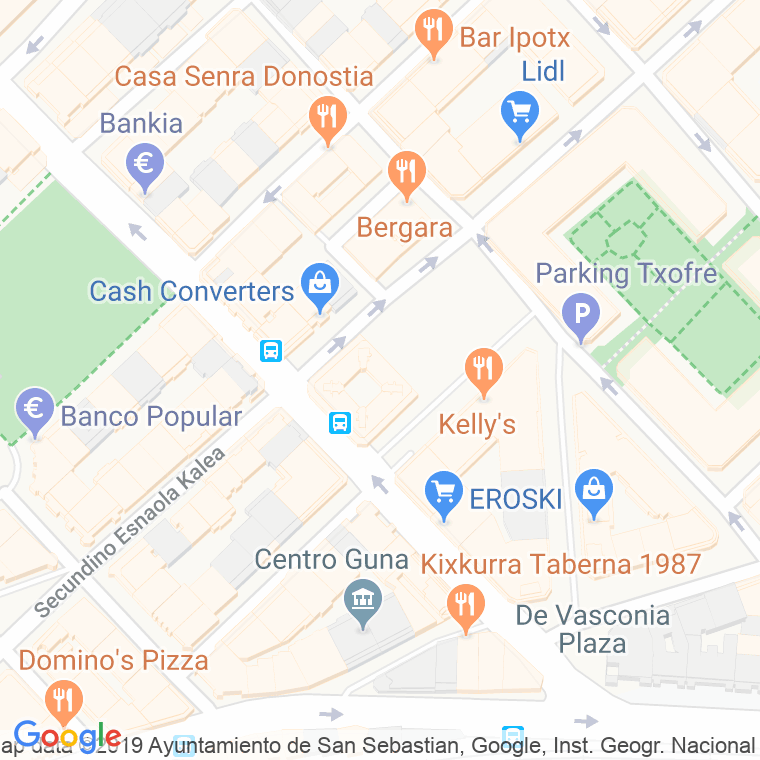 Código Postal calle Gros, De, mercado en Donostia-San Sebastian