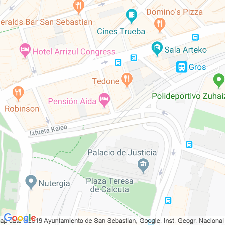 Código Postal calle Iztueta en Donostia-San Sebastian