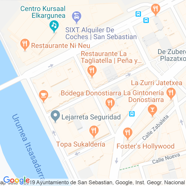 Código Postal calle Peña Y Goñi en Donostia-San Sebastian