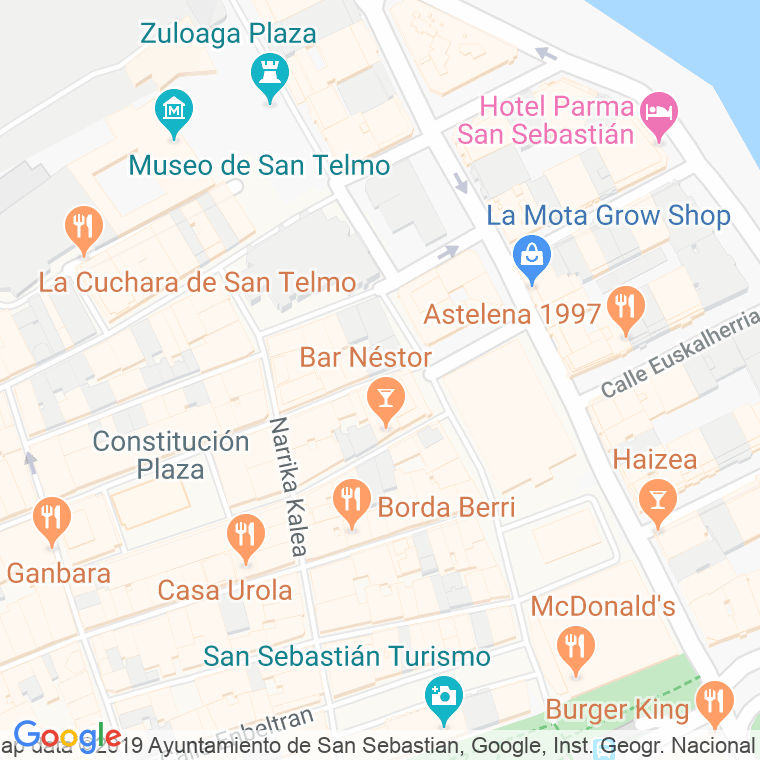 Código Postal calle Iñigo en Donostia-San Sebastian