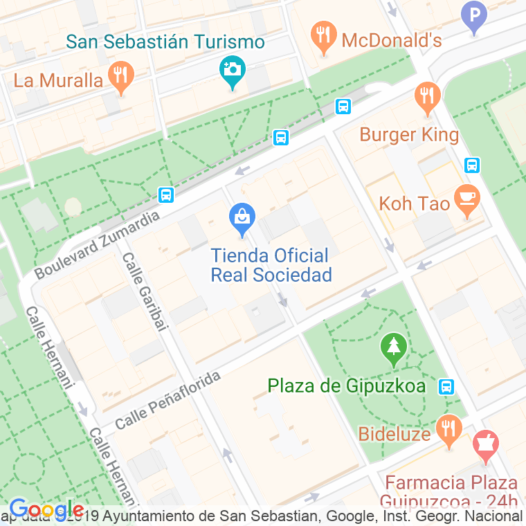Código Postal calle Elcano en Donostia-San Sebastian