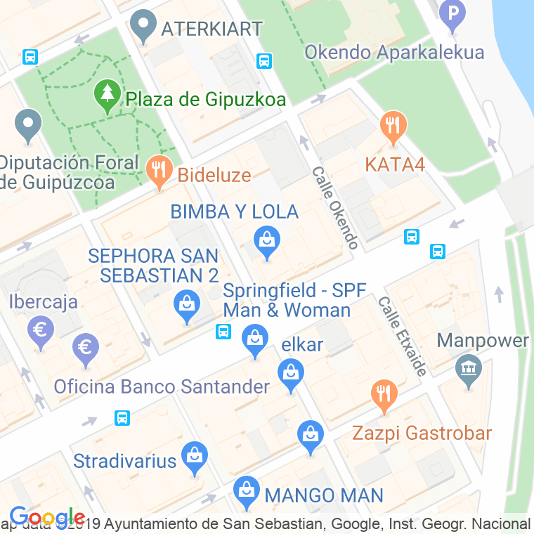 Código Postal calle Idiaquez en Donostia-San Sebastian