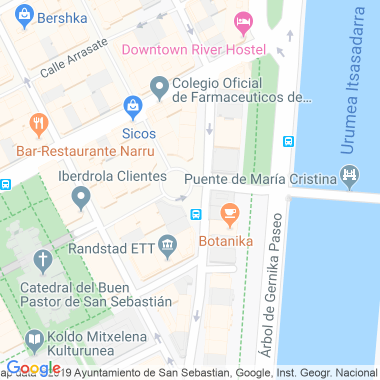 Código Postal calle Bilbao, plaza en Donostia-San Sebastian