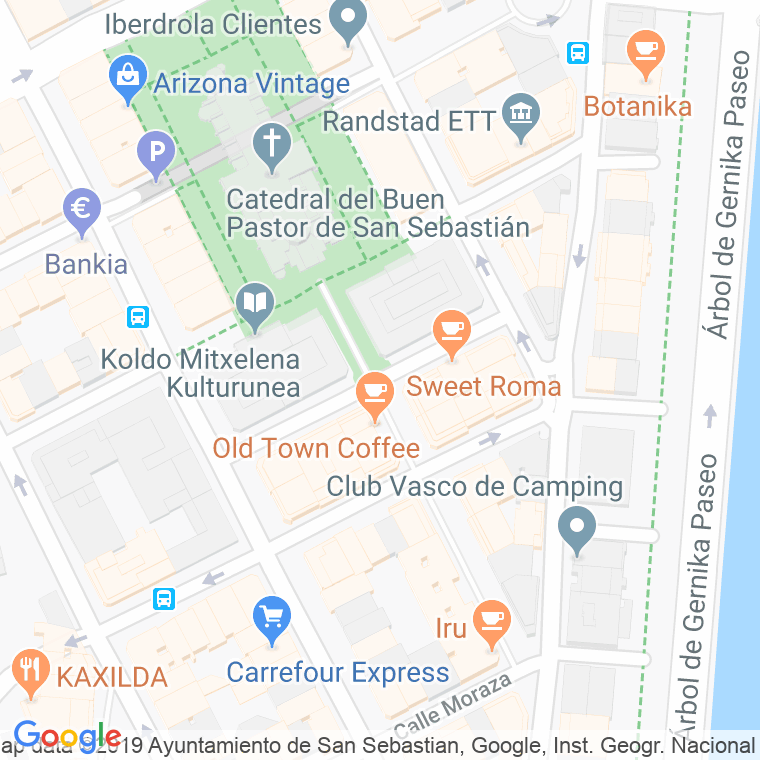 Código Postal calle Sanchez Toca en Donostia-San Sebastian