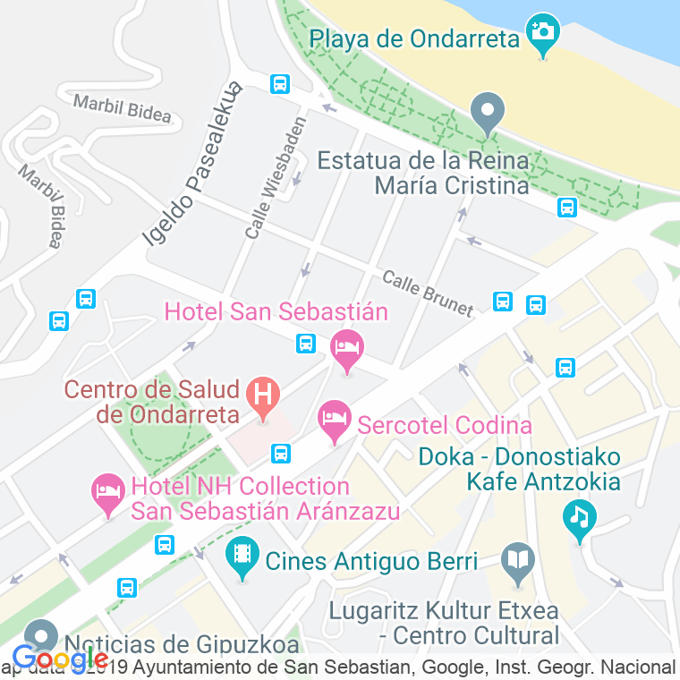 Código postal de Infanta Cristina en Donostia-san Sebastian