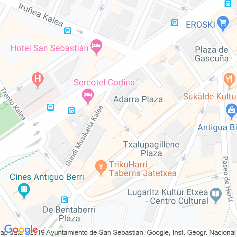 Código Postal calle Juan De Garay en Donostia-San Sebastian
