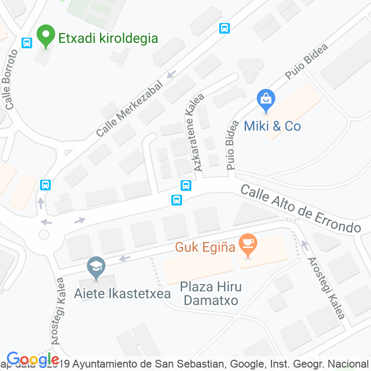 Código Postal calle Azkaratene en Donostia-San Sebastian