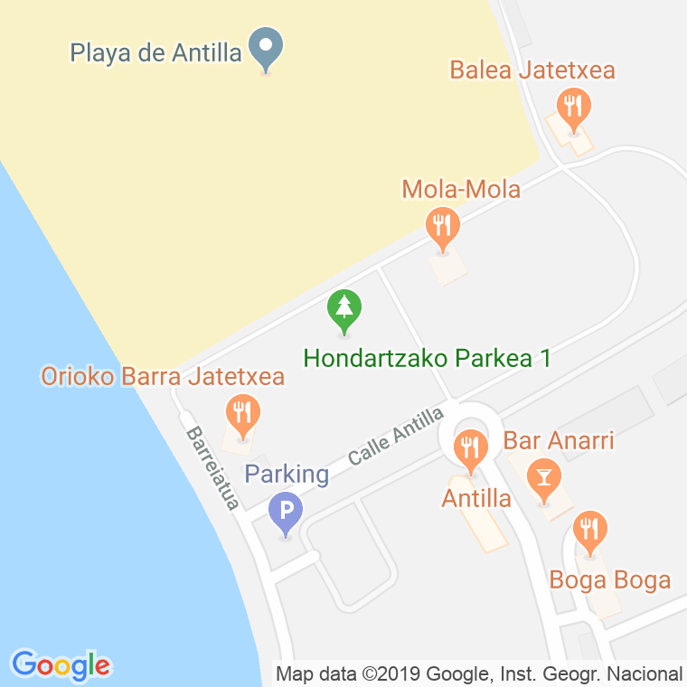 Código Postal calle Parque De Orio en Donostia-San Sebastian