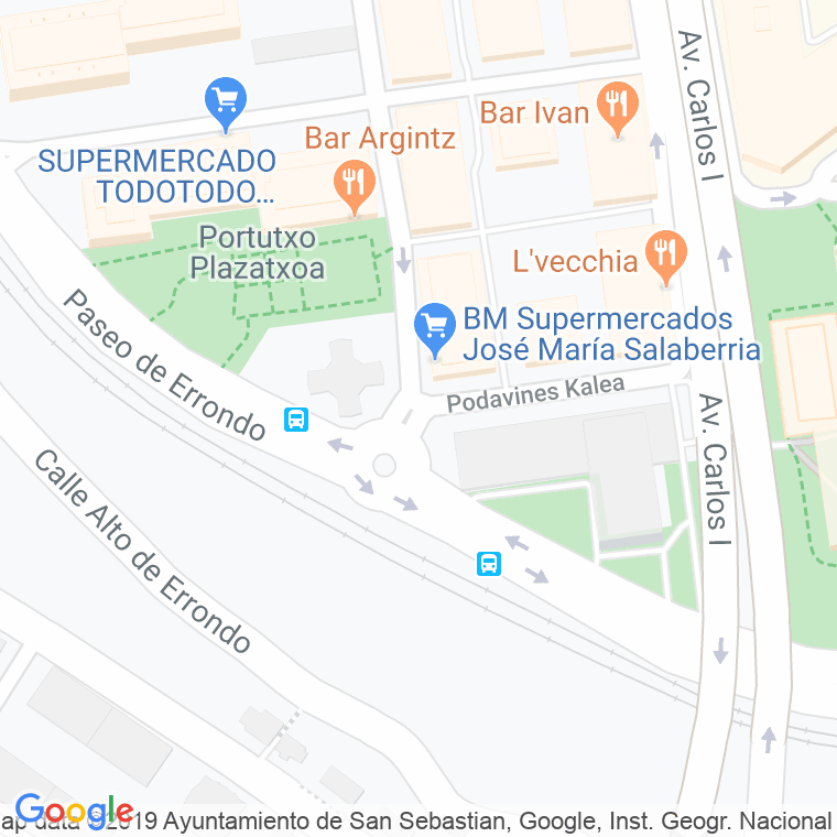 Código Postal calle Portutxo, plaza en Donostia-San Sebastian