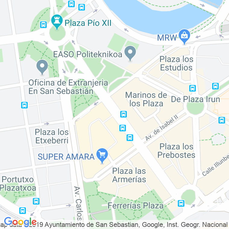 Código Postal calle Madrid, avenida en Donostia-San Sebastian