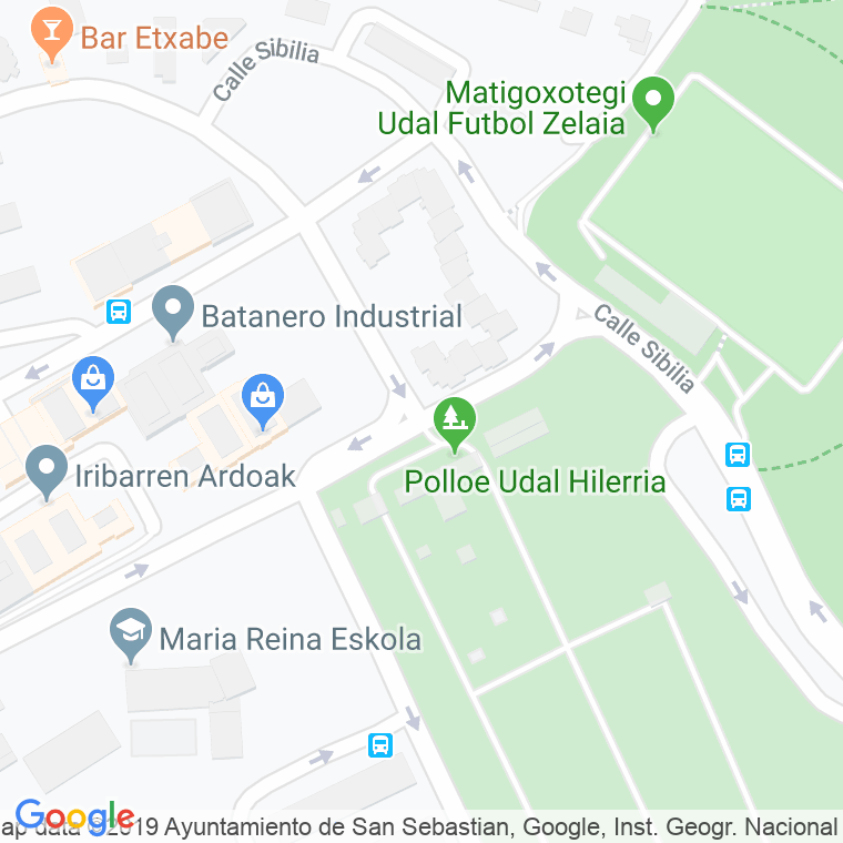 Código Postal calle Cementerio De Polloe en Donostia-San Sebastian