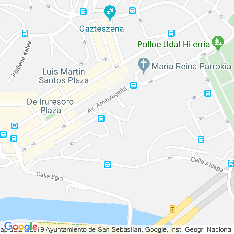 Código Postal calle Rio Bidasoa en Donostia-San Sebastian