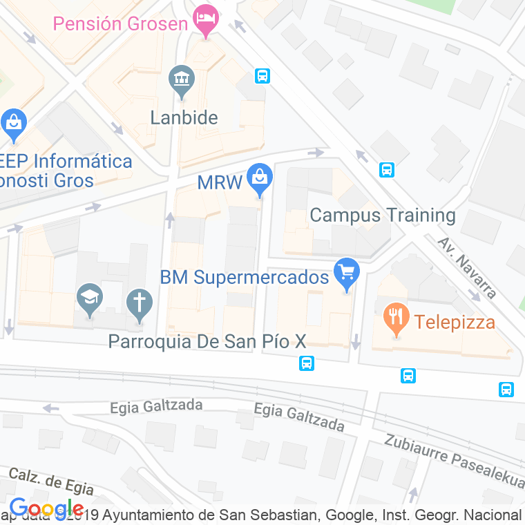 Código Postal calle Oiartzun en Donostia-San Sebastian