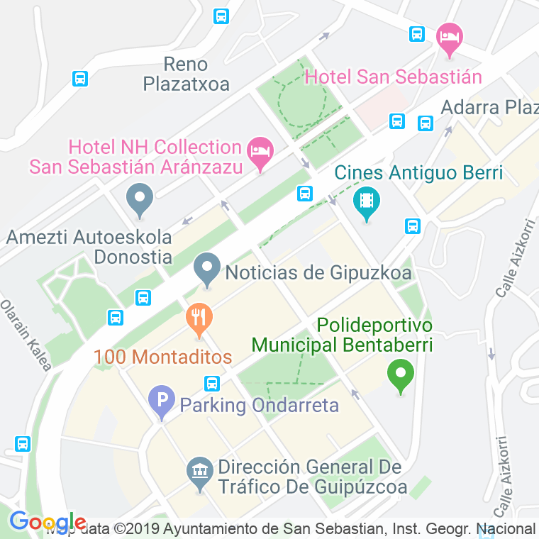 Código Postal calle Antonio Arzak en Donostia-San Sebastian