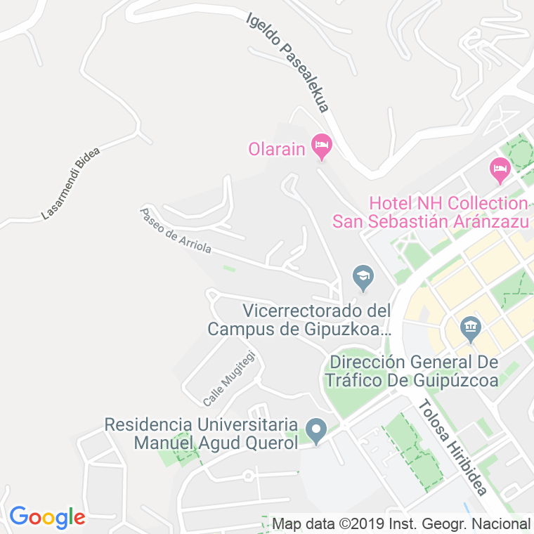 Código Postal calle Arriola en Donostia-San Sebastian