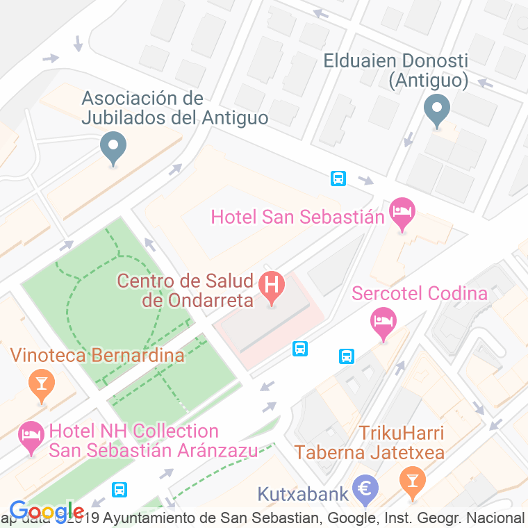 Código Postal calle Bayona, plaza en Donostia-San Sebastian