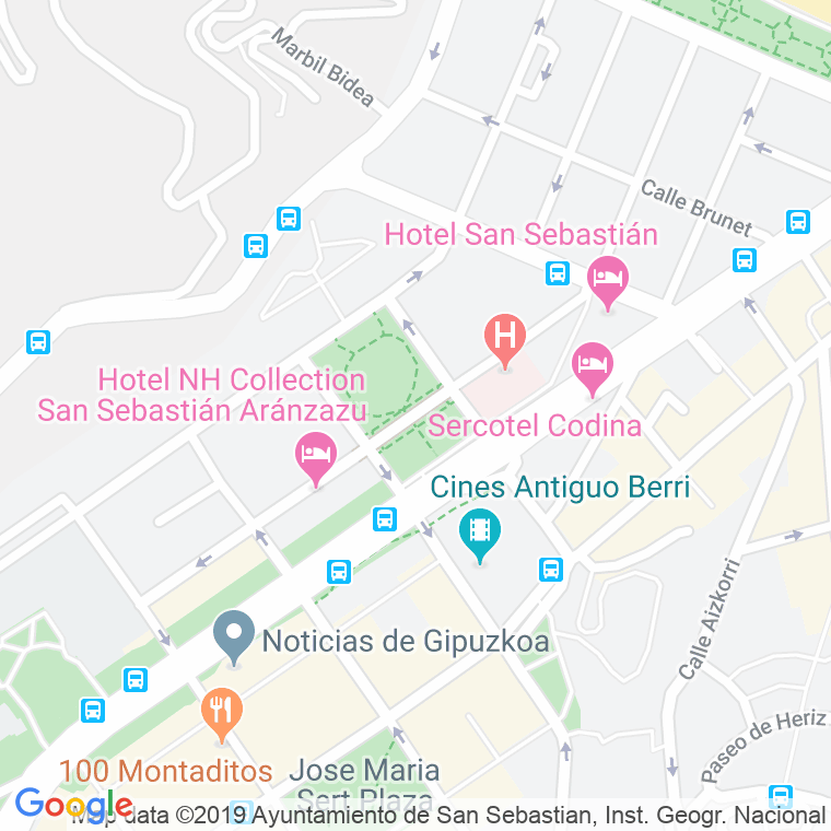 Código Postal calle Vitoria-gasteiz en Donostia-San Sebastian