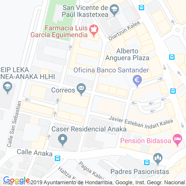 Código Postal calle Luis De Uranzu en Irún