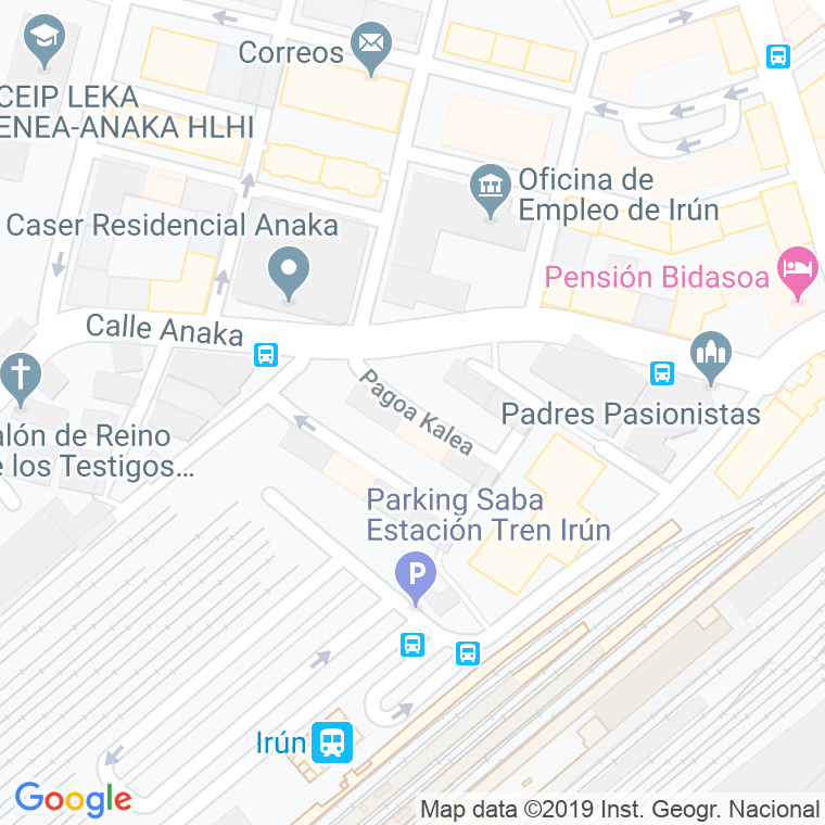 Código Postal calle Pagoa en Irún