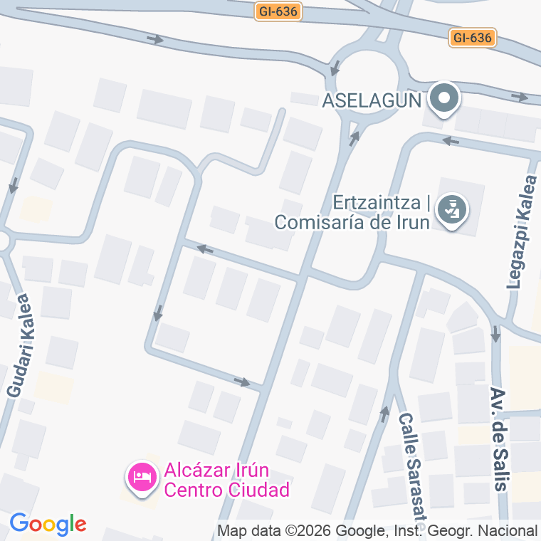 Código postal de Calle Eloy Iglesias Kalea en Irun