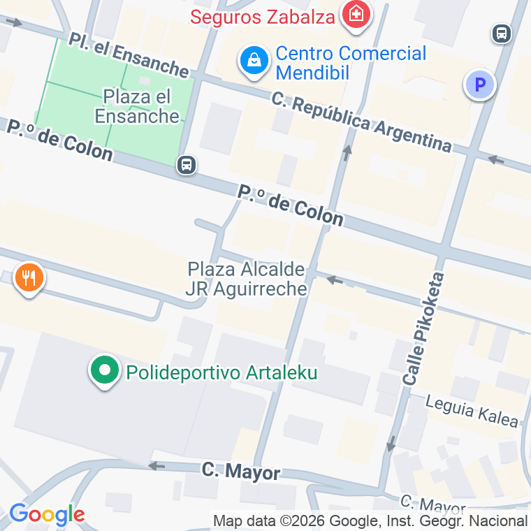 Código postal de Plaza Alcalde J. R. Aguirreche en Irun