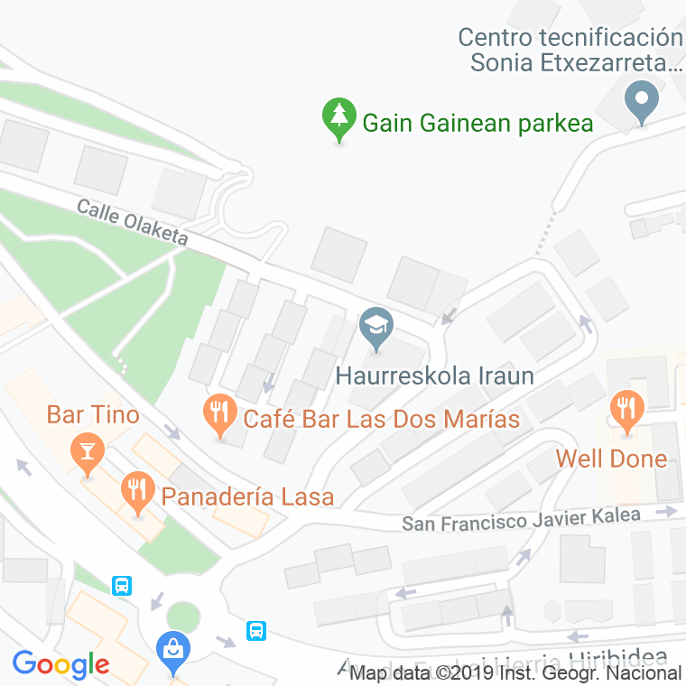 Código Postal calle Compostela en Irún
