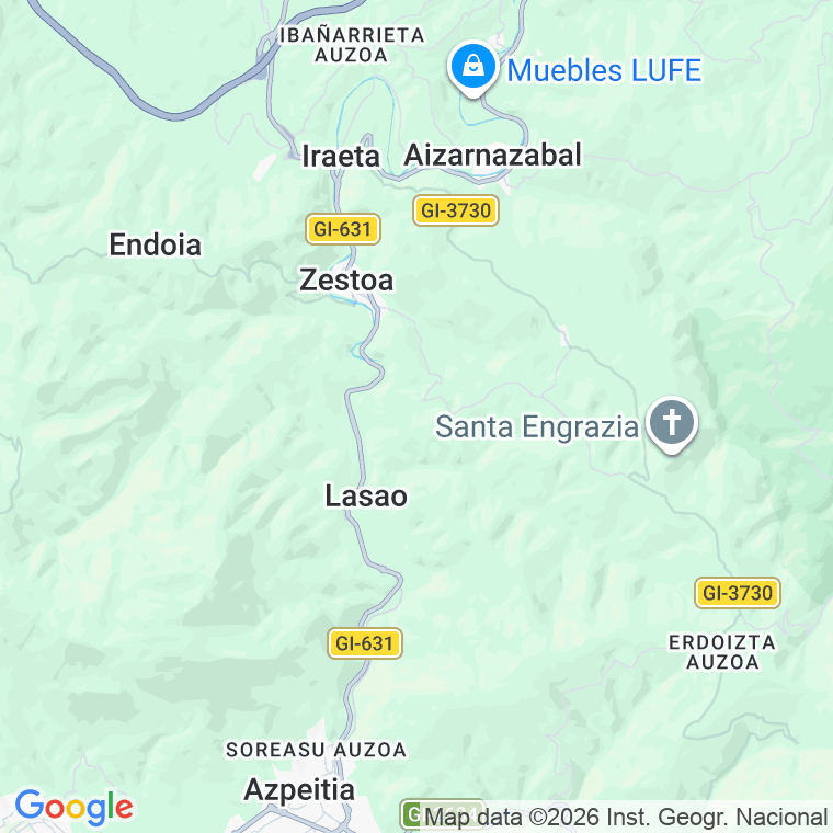 Código postal de Endoia en Guipuzcoa