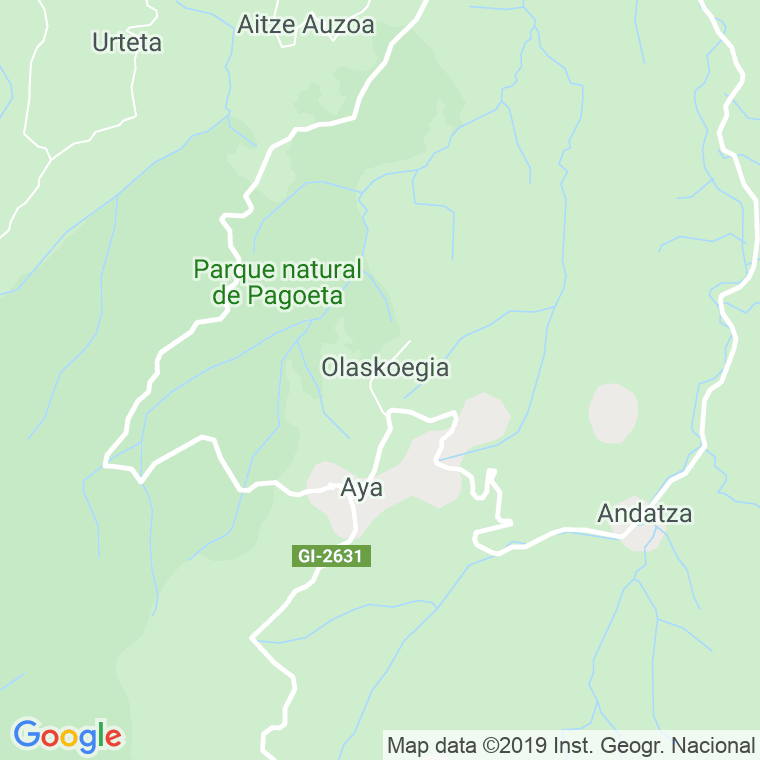 Código postal de Arrutiegia en Guipuzcoa