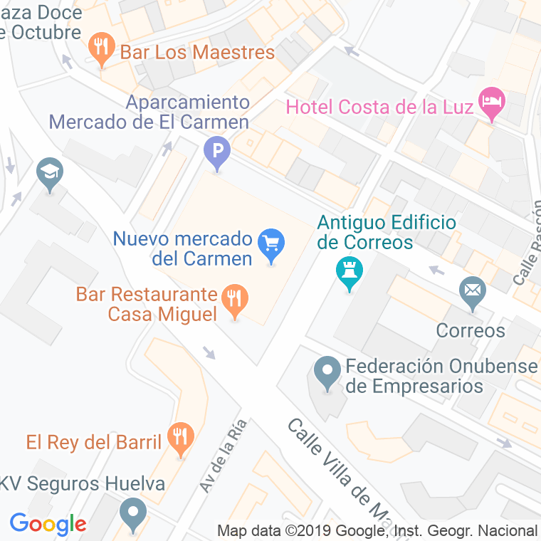 Código Postal calle Carmen en Huelva