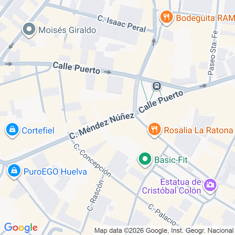 Código postal de Mendez Nuñez en Huelva