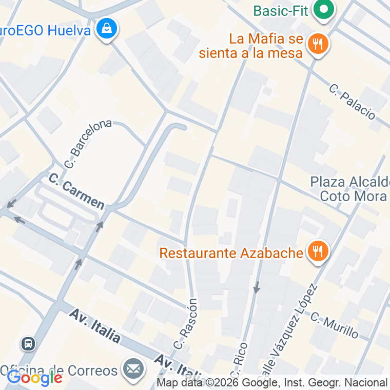 Código postal de Rascon en Huelva
