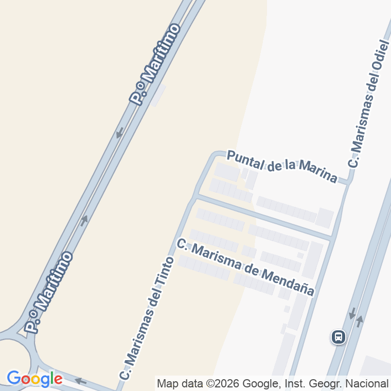 Código postal de Calle Marisma de las Yeguas en Huelva
