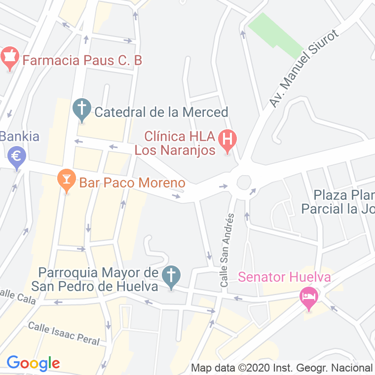 Código Postal calle Menendez Pidal en Huelva