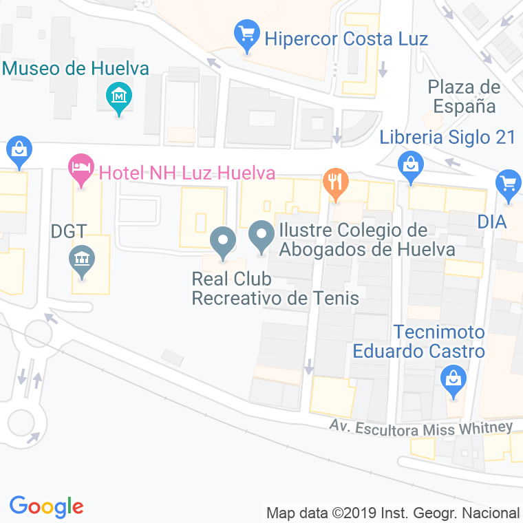 Código Postal calle Abogados, De Los, plaza en Huelva
