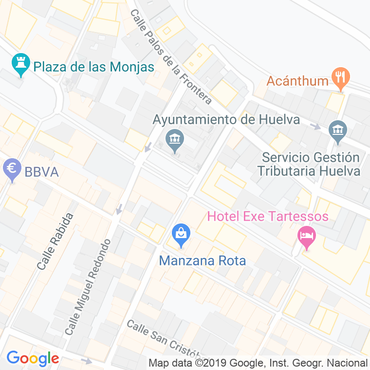 Código Postal calle Constitucion, plaza en Huelva