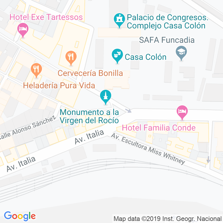 Código Postal calle Punto, plaza en Huelva