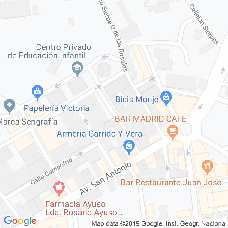 Código Postal calle Almeria en Huelva