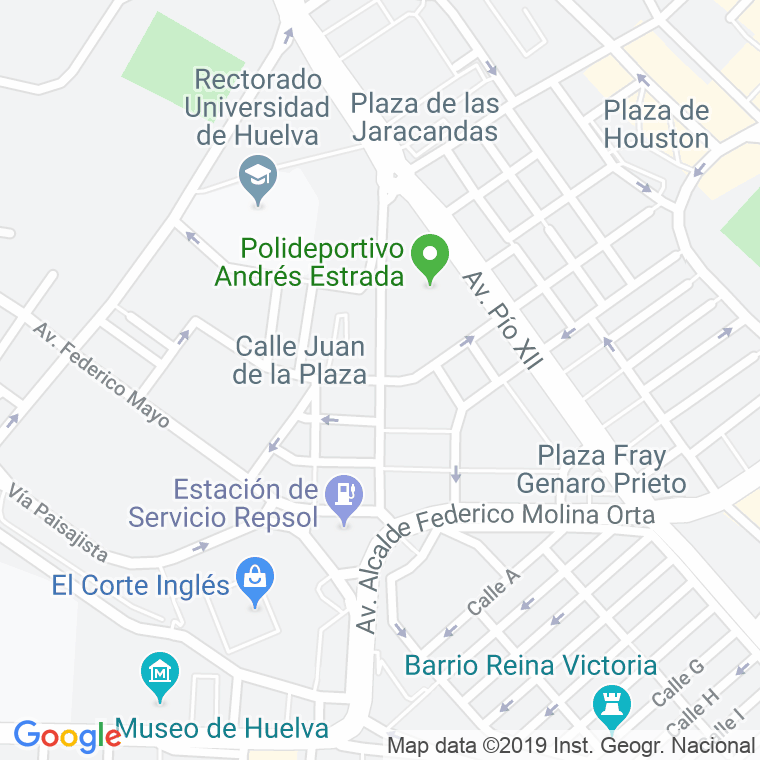 Código Postal calle Joaquin De La Torre en Huelva