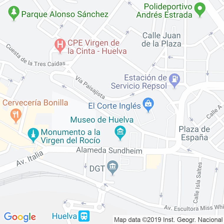 Código Postal calle Jose Caballero en Huelva