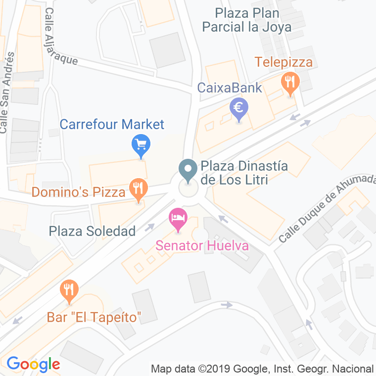 Código Postal calle Litri, De Los, plaza en Huelva