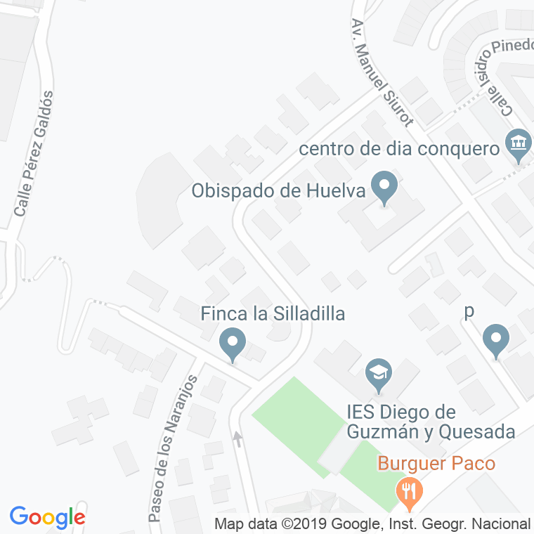 Código Postal calle Pedro Argos en Huelva