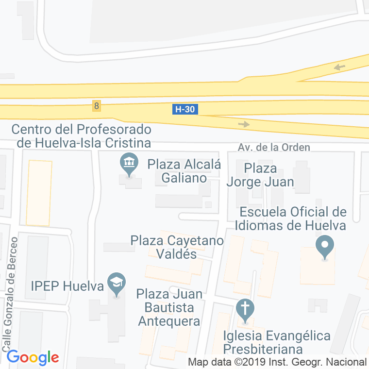 Código Postal calle Alcala Galiano, plaza en Huelva