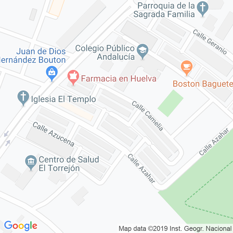 Código Postal calle Begonia en Huelva
