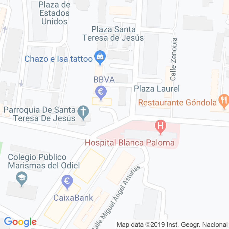 Código Postal calle Cristo Del Perdon, plaza en Huelva