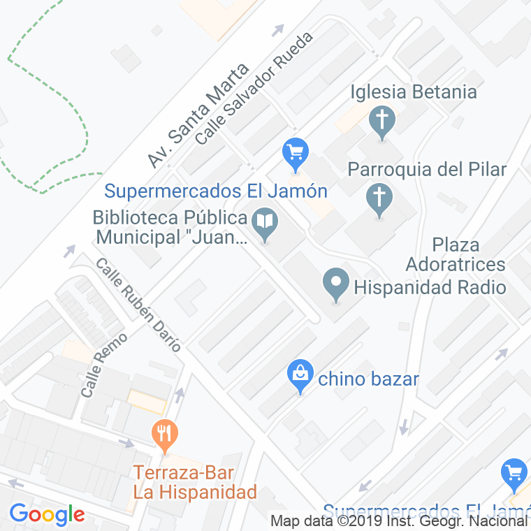 Código Postal calle Gabriela Mistral en Huelva